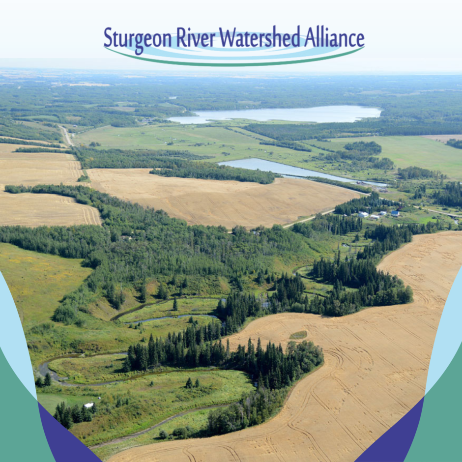 SRWA trifold brochure shows shot of the Sturgeon River from above.
